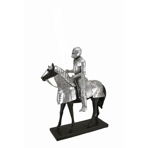 Medieval Knight in Armor Mounted on Horseback w/Jousting Lance - Picture 1 of 5
